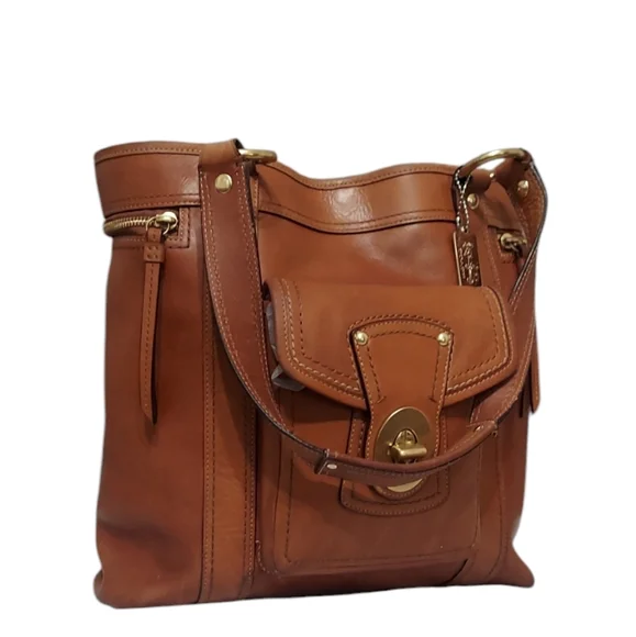 Coach Legacy Gigi Whiskey Saddle Leather Turlock Shoulder Tote EUC - Picture 5 of 8